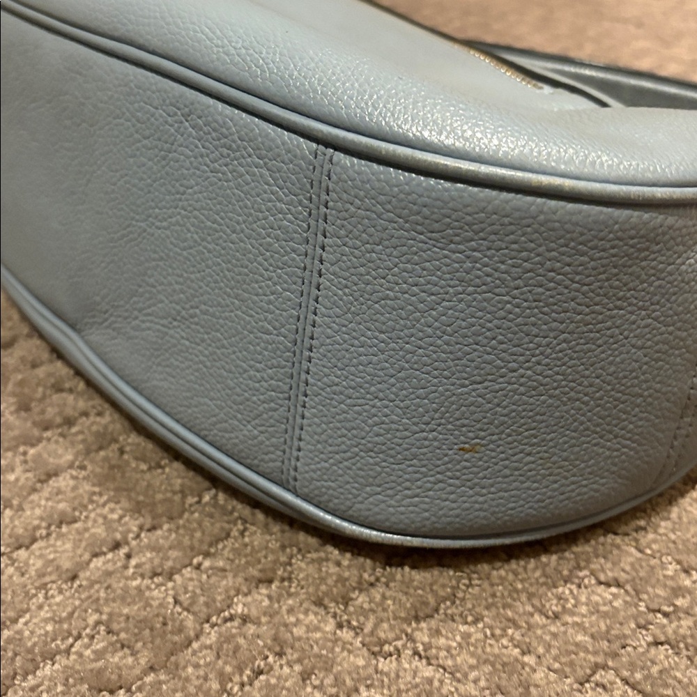 Coach Sky Blue Leather Shoulder Bag - Picture 4 of 5